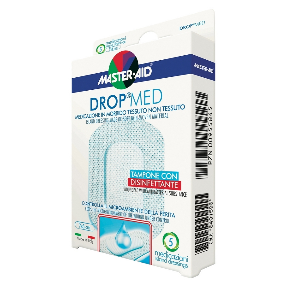 E-shop DROP MED Rychloobvaz sterilní antiseptický 7x5 cm 5 kusů