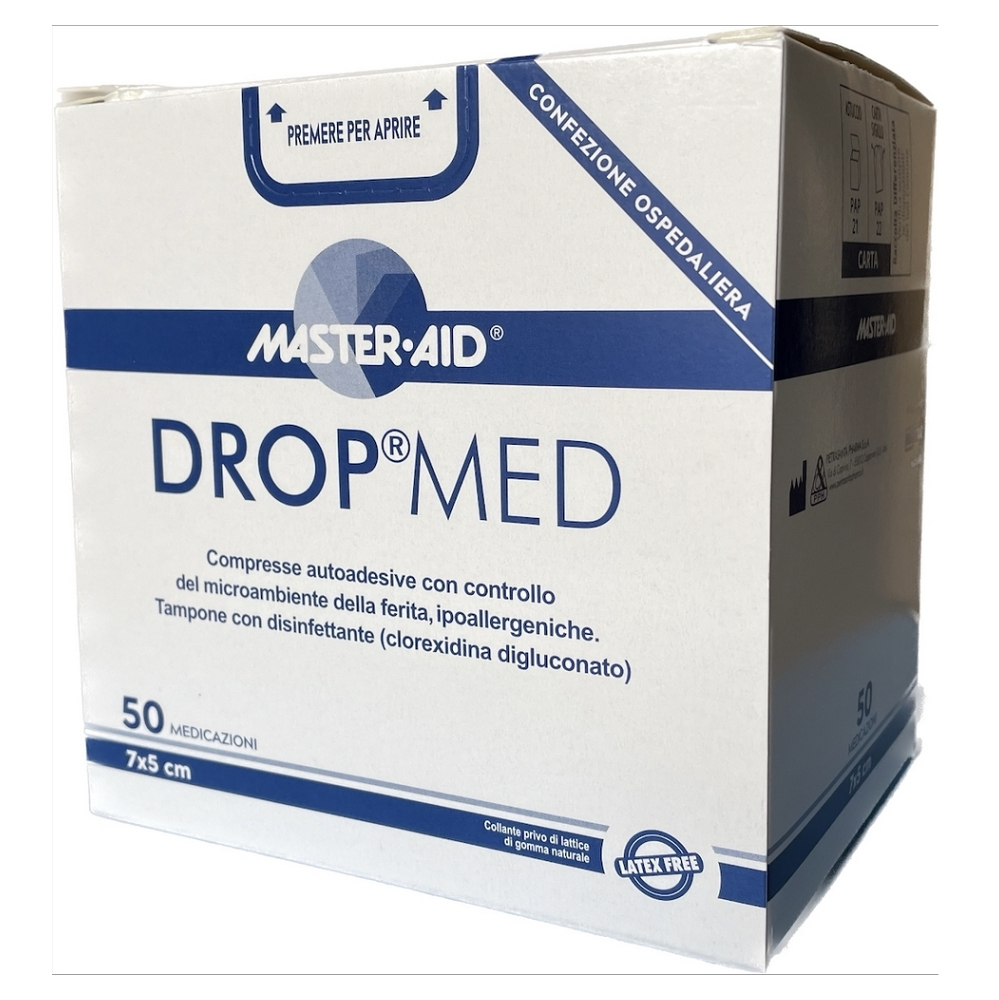E-shop DROP MED Rychloobvaz sterilní antiseptický 7x5 cm 50 kusů