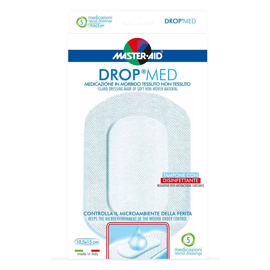 E-shop DROP MED Rychloobvaz sterilní antiseptický10.5x15cm 5 kusů
