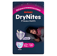 DRY NITES Natahovací kalhotky dívčí 4-7 let 10 kusů