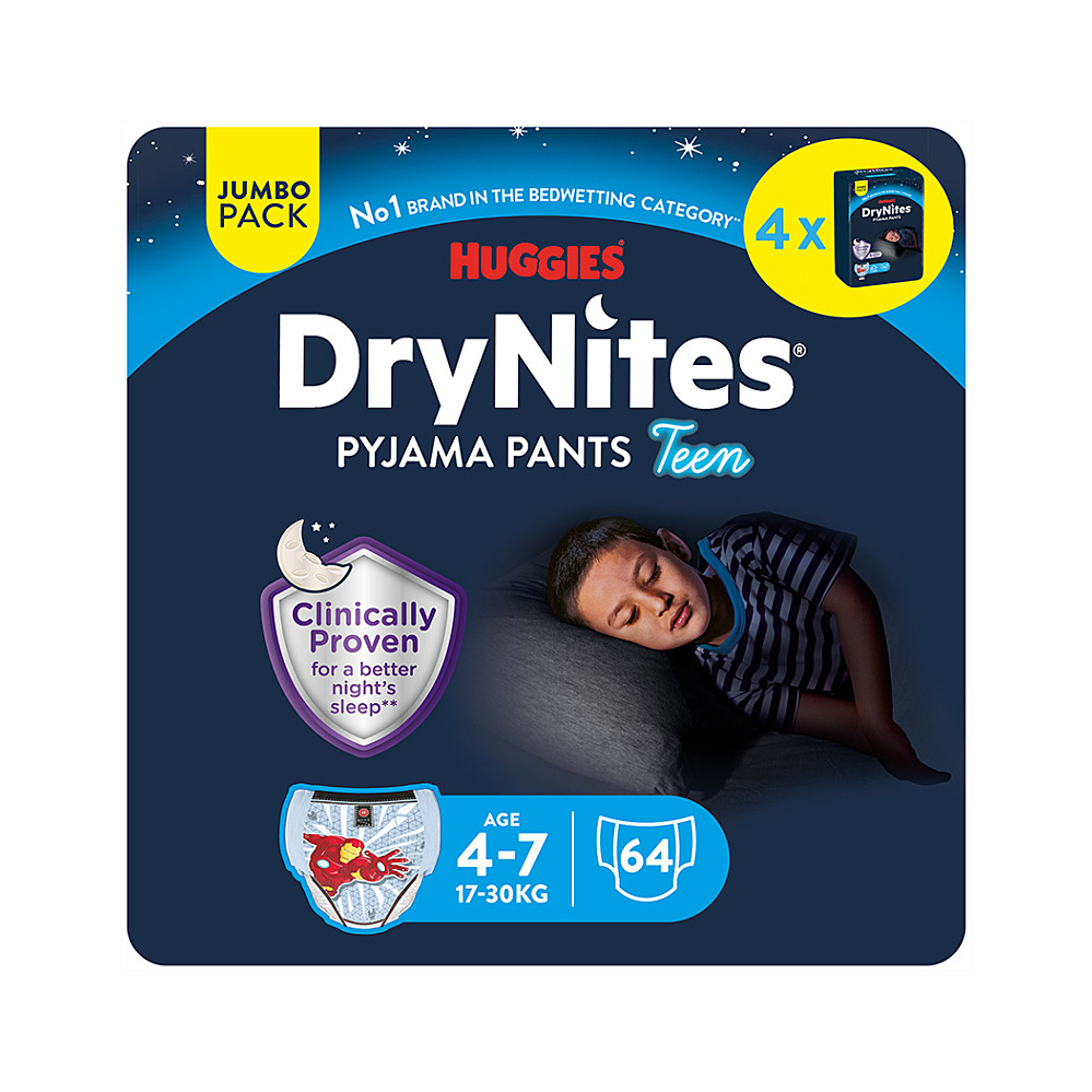 DryNites natah.kalh.chl.JUM 4-7let/17-30kg/4x16ks koupíte na Lekarna.cz