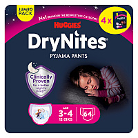 DRY NITES® Jumbo Natahovací kalhotky dívčí 3-4roky 64 kusů