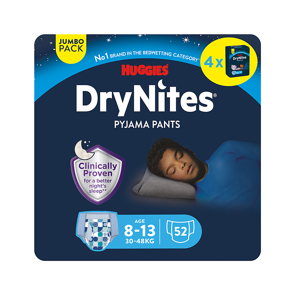 DryNites natah.kalh.chl.JUM 8-13let/30-48kg/4x13ks koupíte na Lekarna.cz