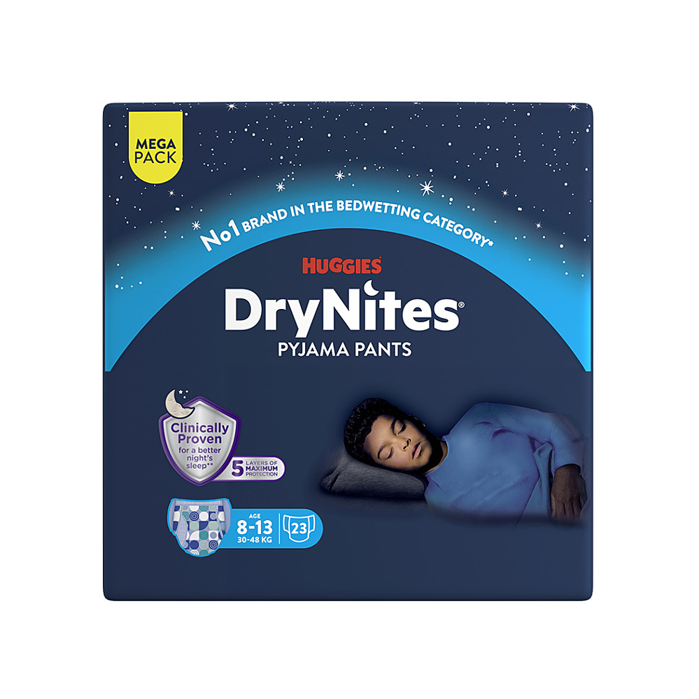 DryNites natah.kalh.chl.MEGA 8-13let/30-48kg/23ks koupíte na Lekarna.cz