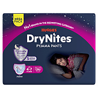 DRY NITES® Mega Natahovací kalhotky pro dívky 4-7 let 26 kusů