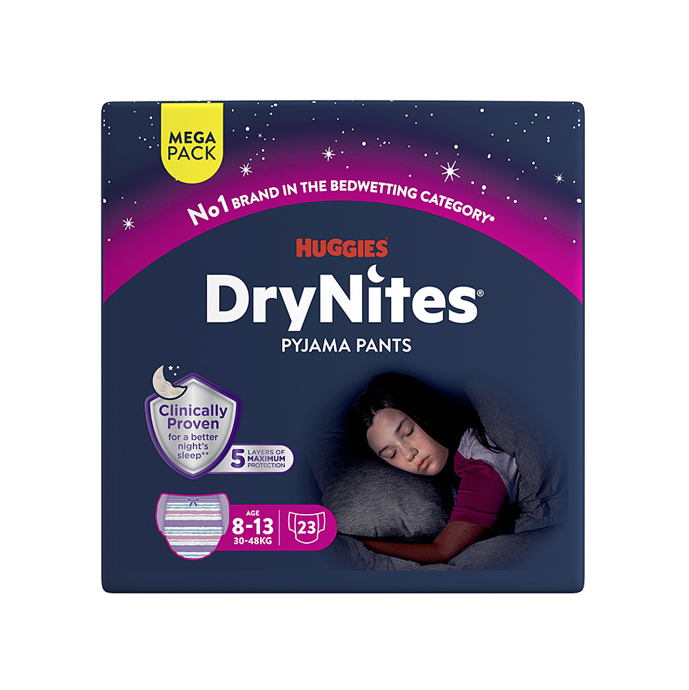 DryNites natah.kalh.dív.MEGA 8-13let/30-48kg/23ks koupíte na Lekarna.cz
