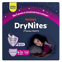 DRY NITES® Mega Natahovací kalhotky pro dívky 8-13 let 23 kusů