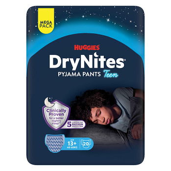 DRY NITES® Mega Natahovací kalhotky pro chlapce od 13+ let 20 kusů (Inkontinenční kalhotky natahovací)