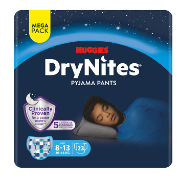 DRY NITES® Mega Natahovací kalhotky pro chlapce 8-13 let 23 kusů (Inkontinenční kalhotky natahovací)
