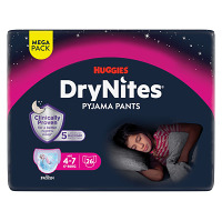 DRY NITES® Mega Natahovací kalhotky pro dívky 4-7 let 26 kusů