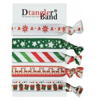 DTANGLER Band set gumiček do vlasů Merry Christmas