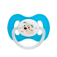 CANPOL BABIES Bunny&Company dudlík kaučukový třešinka 0-6m modrý 1 kus