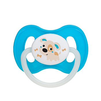 CANPOL BABIES Bunny&Company dudlík kaučukový třešinka 0-6m modrý 1 kus (Dudlíky 0 - 6 měsíců) - Zklidňující