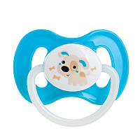 CANPOL BABIES Bunny&Company dudlík kaučuk třešinka 6-18m modrý 1 kus