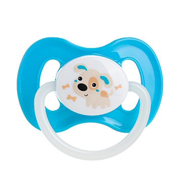 CANPOL BABIES Bunny&Company dudlík kaučuk třešinka 6-18m modrý 1 kus (Dudlíky 6 - 18 - měsíců) - Zklidňující