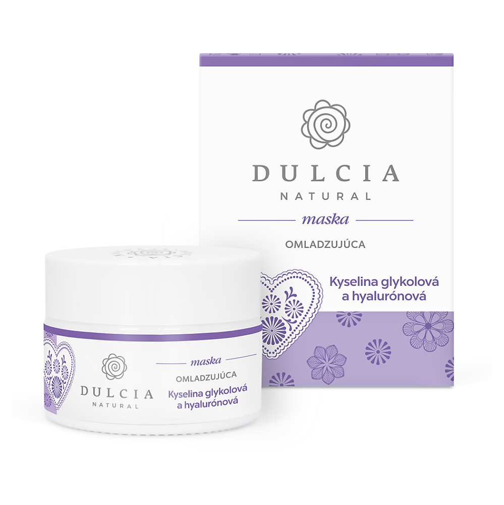 E-shop DULCIA Natural Omlazující maska Kyselina glykolová a hyaluronová 100 g