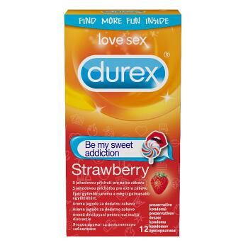 DUREX Emoji Strawberry 12 ks (Kondomy) - Aromatické, Lubrikační