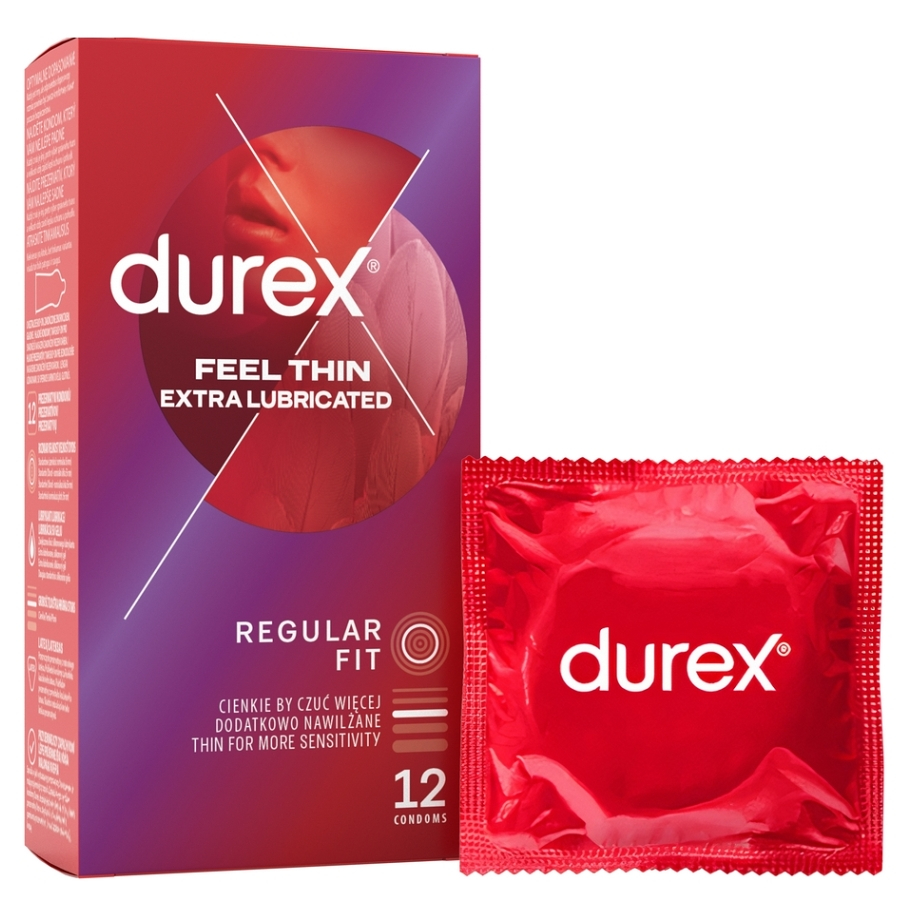 DUREX Feel thin extra lubricated 12 kusů