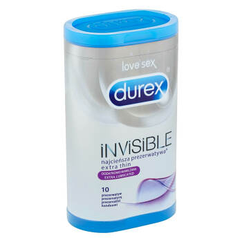 DUREX Prezervativ Invisible Extra Lubricated 10 kusů