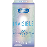 DUREX Invisible extra lubrikované Kondomy 10 ks