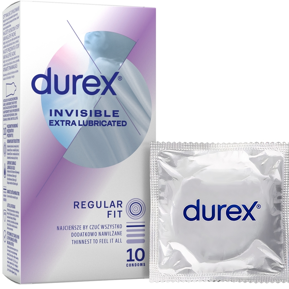 E-shop DUREX Invisible extra lubrikované kondomy 10 ks
