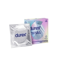 DUREX Invisible Extra lubrikované Kondomy 3 ks