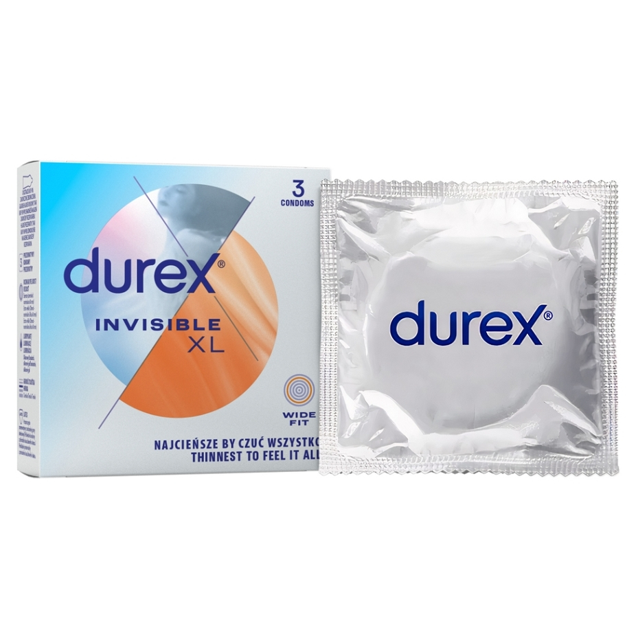 Levně DUREX Invisible kondomy XL 3 ks