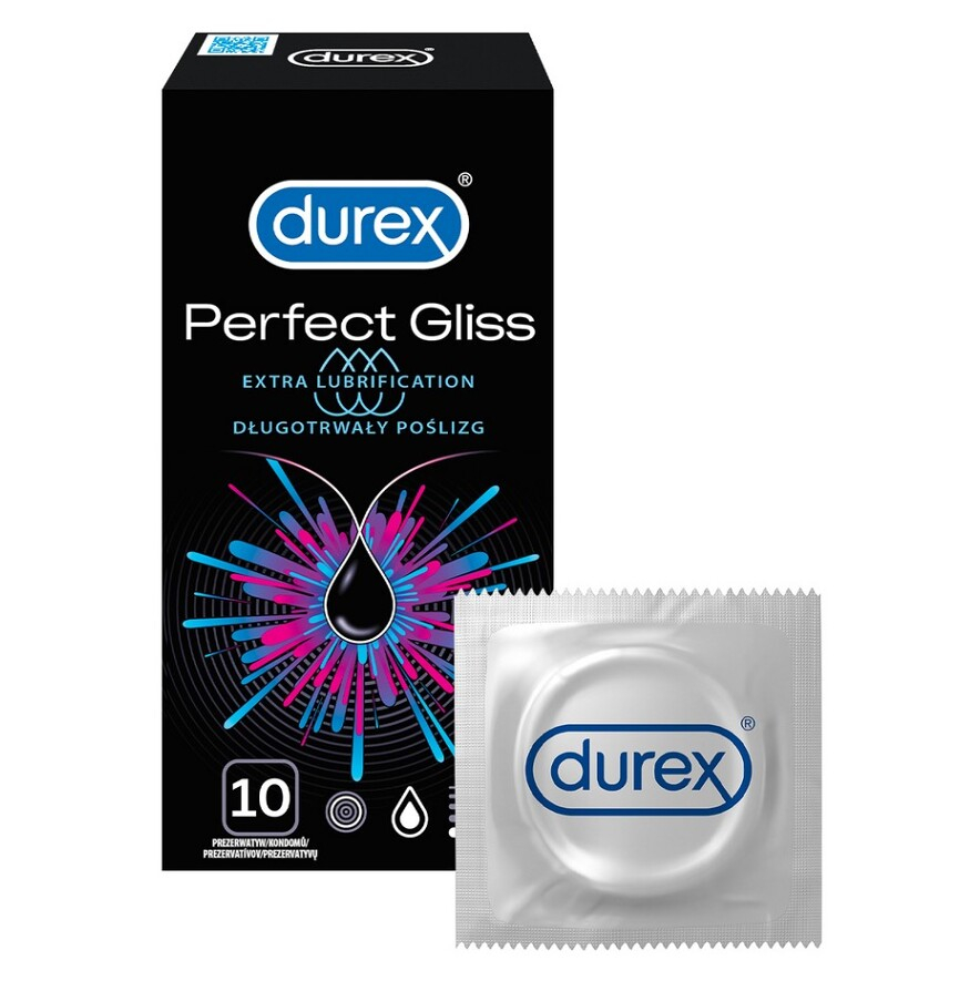 E-shop DUREX Perfect gliss kondomy 10 kusů