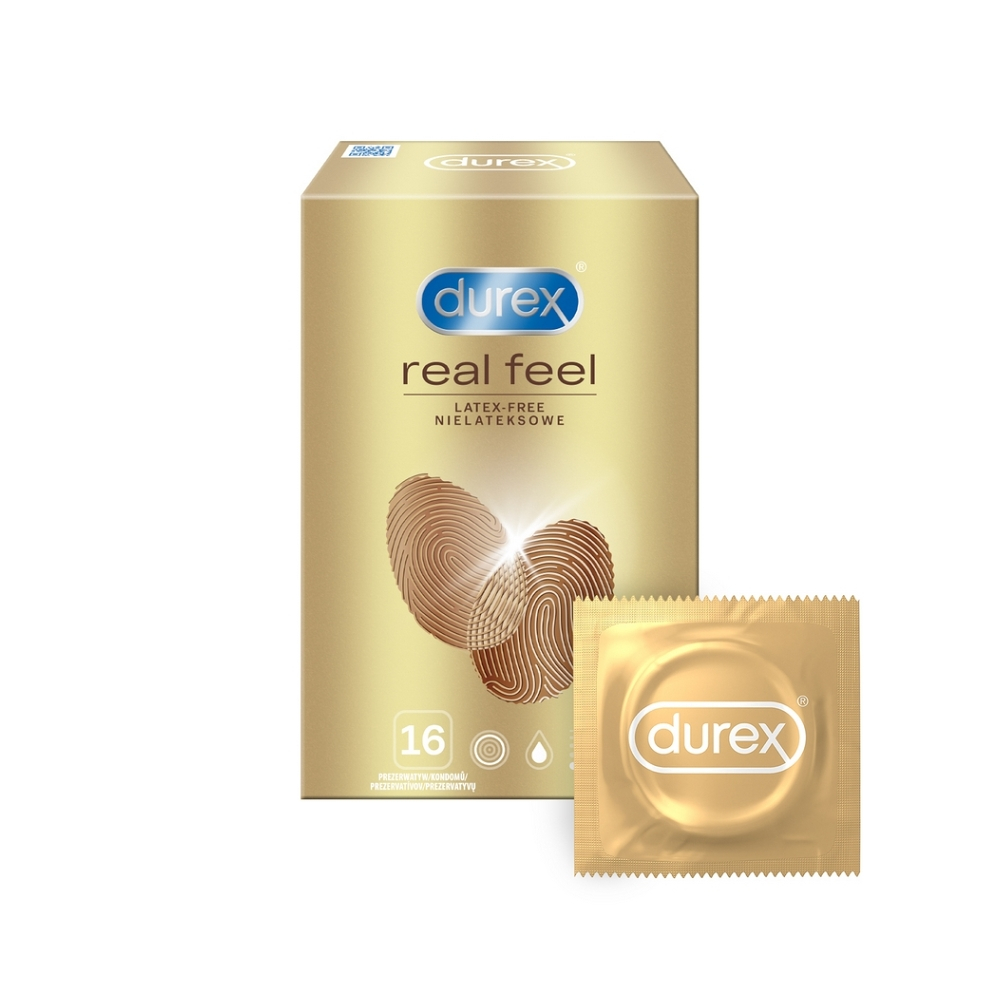 Levně DUREX Real feel kondomy 16 ks