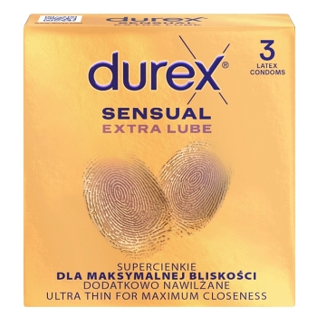 DUREX Sensual extra lube 3 kusy (Kondomy) - Ochranný