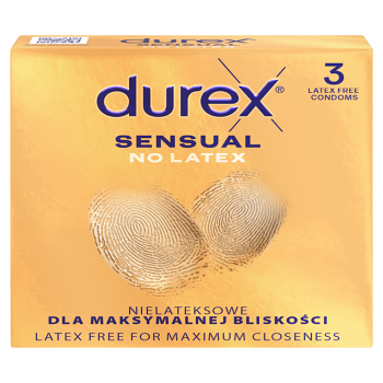 DUREX Sensual no latex 3 kusů (Kondomy) - Klasické, Ochranný
