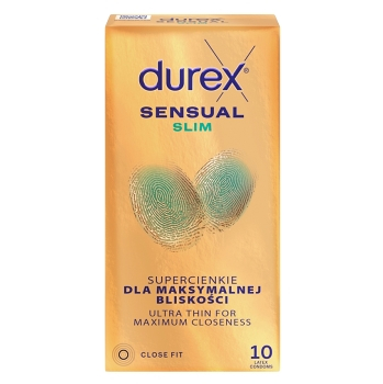 DUREX Sensual slim 10 kusů (Kondomy) - Extra tenké, Ochranný