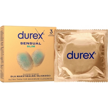 DUREX Sensual slim 3 kusy (Kondomy) - Extra tenké, Ochranný
