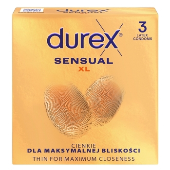 DUREX Sensual XL 3 kusy (Kondomy) - Ochranný