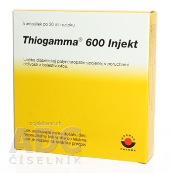 THIOGAMMA 600 INJECT  5X20ML/600MG Injekční roztok