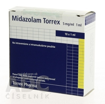 MIDAZOLAM TORREX 5 MG/ML  10X1ML/5MG Injekční roztok