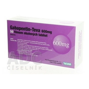 GABAPENTIN-TEVA 600 MG  50X600MG Potahované tablety