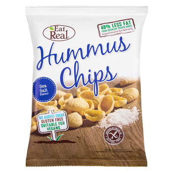 EAT REAL cizrnové chipsy s mořskou solí 45 g