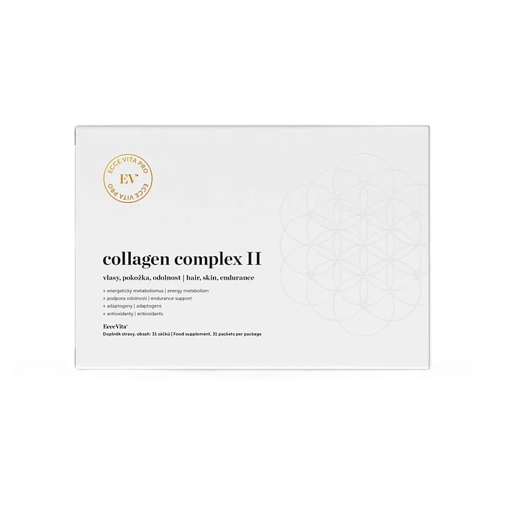 ECCE VITA Pro Collagen Complex II na pleť, vlasy a nehty a vitalitu s příchutí mango-maracuja 31 kusů