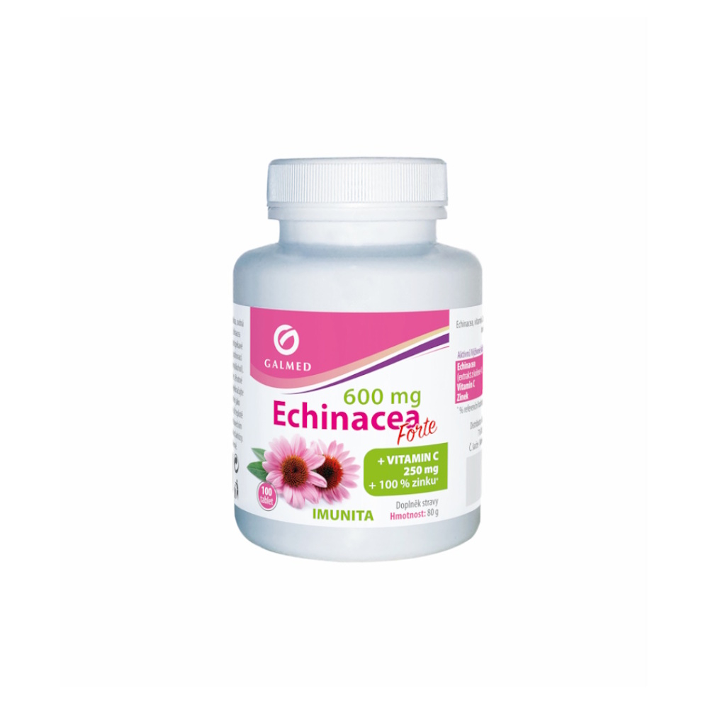Levně GALMED Echinacea forte 600 mg + vitamín C + zinek 100 tablet