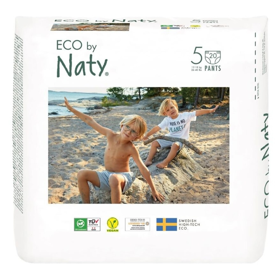 Levně ECO BY NATY Natahovací plenkové kalhotky Junior 12 - 18 kg 20 kusů