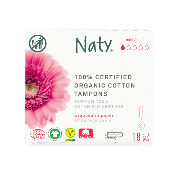 ECO BY NATY Tampóny Mini 18 kusů (Přírodní menstruační tampóny) - Ekologické