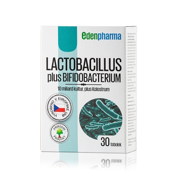 EDENPHARMA Lactobacillus plus bifidobacterium 30 kapslí (Probiotika a laktobacily) - Přírodní