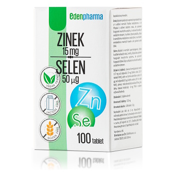 EDENPHARMA Zinek a selen 100 tablet (Zinek) - Vícesložkové