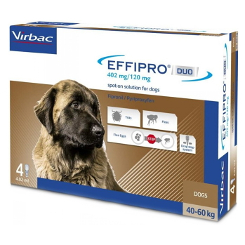 EFFIPRO spot-on pro 402 mg roztok pro nakapání na kůži XL (40-60kg) 4 pipety