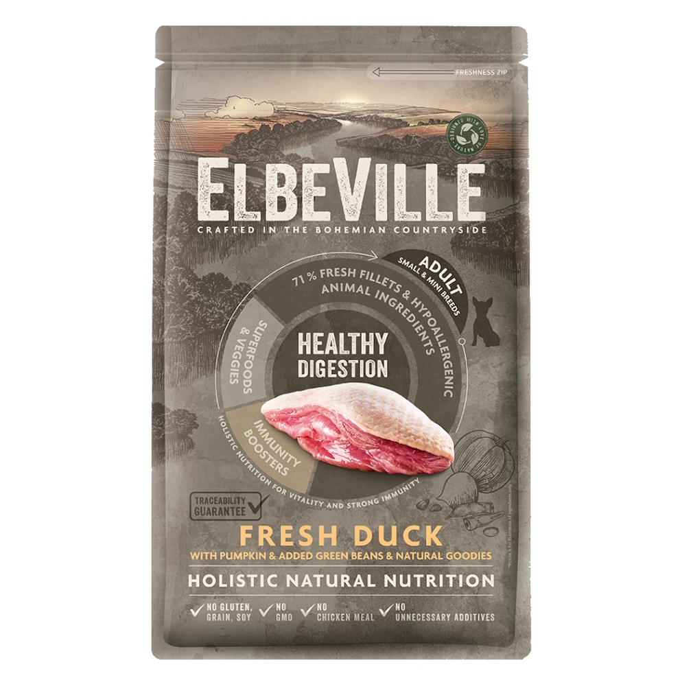 ELBEVILLE Healthy Digestion Fresh Duck granule pro psy 1 kus, Hmotnost balení (g): 4 kg