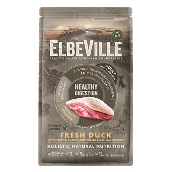 ELBEVILLE Healthy Digestion Fresh Duck granule pro psy, Hmotnost balení (g): 4 kg (Granule pro psy) - Hypoalergenní