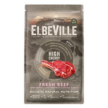 ELBEVILLE High Energy Fresh Beef granule pro psy, Hmotnost balení (g): 1,4 kg (Granule pro psy) - Hypoalergenní
