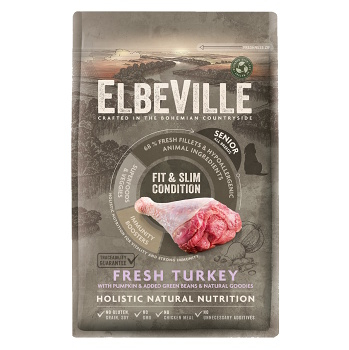 ELBEVILLE Senior Fit and Slim Condition Fresh Turkey granule pro psy 1 kus, Hmotnost balení (g): 4 kg (Granule pro psy) - Hypoalergenní