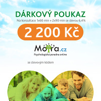 Poukaz na konzultaci s psychologem Mojra.cz 1x60 + 2x90 min